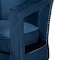 Baxton Studio Neville Modern Luxe and Glam Navy Blue Velvet Fabric Upholstered and Gold Finished Metal Armchair 190-11615-ZORO - alternate 5